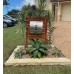 Letterbox Pillars Slat Screen Mail Box Stand with letterbox included