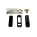 PUSH BUTTON on 1 SIDE - SECURITY LOCK - Black or Silver or White locks