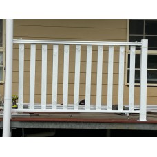 White Balustrade - Vertical Hand Rails PER SQM - Cut to SIZE - You DIY aluminium Ladies Waist Style
