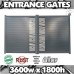Entrance Gate Set 3600 x 1800mm for Driveways Home Modern Style - CM05 White Entrance Gate Set 3600 x 1800mm for Driveways Home Modern Style - CM05 White