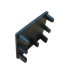 Plastic End Caps 50-Pack - 40x40mm - Black or White or Translucent Batten Cap