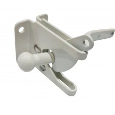 High Quality Gate latch in White - Has a padlock hole lock