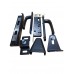 2500mm Hinged Side Gate - 1820h with Locks - Black - Braced - Welded Choice of 8 slat colours