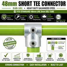 2x 48mm Silver Bracket Short Tee Connector Balustrade Handrail Fitting Clamp 2x 48mm Silver Bracket Short Tee Connector Balustrade Handrail Fitting Clamp