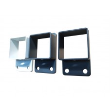50x50 Brackets suitable for 50x50 Box Tube - Price includes 2 x Screws Black or White or Dark grey Cream Merbau Paperbark