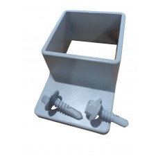 50x50 Brackets suitable for 50x50mm Box Tube WHITE 8-PACK - Delivered