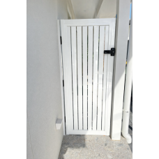 65mm White Slatted Vertical GATES - Vertical 65mm Slats- Custom Sizes - SQM GUIDE