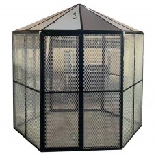 White or Black Large Bird Aviary PICKUP Pet Cage Mesh Door Entry Aluminium light weight
