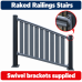 Balustrade - Black & White Combo Hand Rails PER SQM - Cut to SIZE - You DIY aluminium Ladies Waist Style Balustrade - Black & White Combo Hand Rails PER SQM - Cut to SIZE - You DIY aluminium Ladies Waist Style
