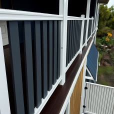 Balustrade - Black & White Combo Hand Rails PER SQM - Cut to SIZE - You DIY aluminium Ladies Waist Style