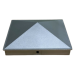 Raw unpainted Silver Post Cap 76x76mm Pyramid cap - Aluminium Caps