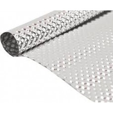 EMBOSSED ALUMINIUM 500x520 Exhaust Heat Shield Silver 0.5mm - DELIVERED