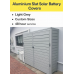1 or 2 door Battery Enclosures - Slatted - Shale GREY light - Aluminum - Roof & Door Options - See SQM Guide
