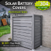 1 or 2 door Battery Enclosures - Slatted - Shale GREY light - Aluminum - Roof & Door Options - See SQM Guide