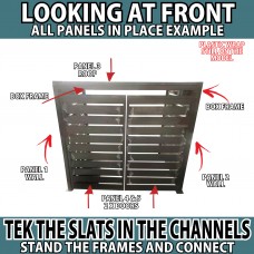 Pool Filter Pump Enclosure SQM rate - slat Box CUSTOM Sizes with Doors and Roof