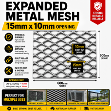Flattened Expanded Aluminium Mesh Panels 15x10 DELIVERED - Sheets - 900x600mm - Rigid 2mm thick Diamond