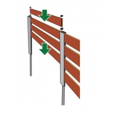 Slat Fence Topper - Fence height Extender - Alloy Slats Toppers