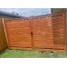 Merbau Alloy Double Swing Gates - CUSTOM Width and Height  -  SQM