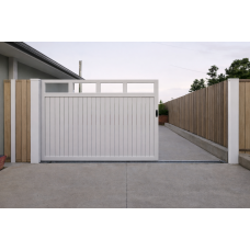 Hamptons Style Sliding GATES with 3 Verticals n top