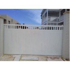 80mm x 50mm Chunky - Vertical Sliding Gate -  80x50 Top and Bottom Rails - 38mm Top battens