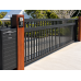 Black Hamptons 38mm Batten Top with 65mm Slats on the bottom - Custom Cut Sliding Gates Black Hamptons 38mm Batten Top with 65mm Slats on the bottom - Custom Cut Sliding Gates