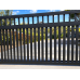 Black Hamptons 38mm Batten Top with 65mm Slats on the bottom - Custom Cut Sliding Gates Black Hamptons 38mm Batten Top with 65mm Slats on the bottom - Custom Cut Sliding Gates