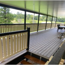 Cream Black 80mm x 50mm Chunky Vertical Fencing -  Top and Bottom Rails - Cut to Size then you DIY
