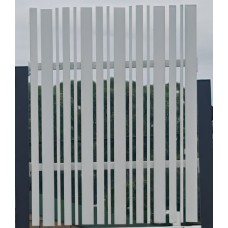 Alternate Blade Batten Slat Combo Fence Panels - Custom sizes - Full Architectural Look