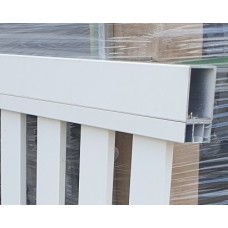 80X50 WHITE Rails for Vertical Slat Fence - Sold per 5.4m length