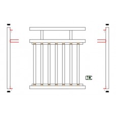 Classic Hamptons SWING GATES  with 38mm Slats and 2 Verticals - DIY Kits