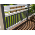 Classic Black or Monument Balcony Panels with 38mm Slats & 2 Verticals - DIY Kits