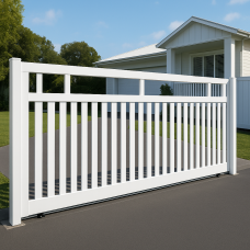 Classic Hamptons SLIDING GATES  with 38mm Slats and 2 Verticals - DIY Kits