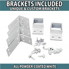 Fence Brackets suitable for our Hamptons Fence Panels - Price includes a set of 6 with Screws