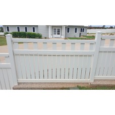 White Hamptons Slat Gates and  Fence Panels with Slats on TOP and BOTTOM- DIY Kits