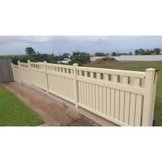 Classic Cream Fences & Gates with Slats on TOP and BOTTOM- DIY Kits