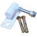 Gate Hinges with Adjustable Threaded Rod - BLACK Heavy Duty Hinge