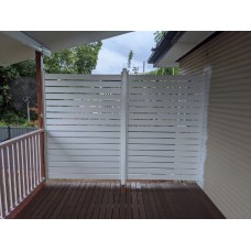 Double Swing Gates - CUSTOM Width and Height  - Hamptons White - Budget Style