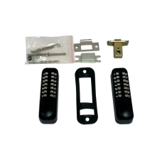PUSH BUTTON on both sides SECURITY LOCK Black locks