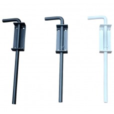 Drop Bolts for Gates Doors in Black, White or Dark Grey 300mm long Security Snibs