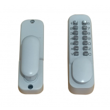 PUSH BUTTON on 1 SIDE - SECURITY LOCK - White locks