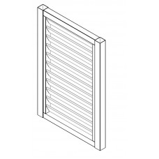 65mm slats - Horizontal LOUVRE FULLY framed Screens & Fences-  SQM Guide