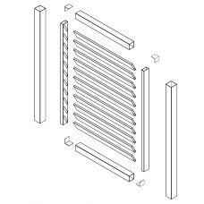 Horizontal LOUVRE FULLY framed Screens & Fences-  SQM Guide