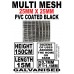 Galvanized Wire Mesh Fencing PICKUP - 25mm x 25mm Squares 15m Rolls Black