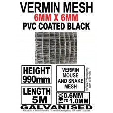 5m Roll 6x6mm Vermin Mesh PICKUP Galvanized Wire Mesh Snake Mouse Prevention