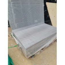 Flattened Expanded Aluminium Mesh Panels DELIVERED - Sheets - 900x600mm - Rigid 2mm thick Diamond