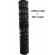 Black Welded Dog Mesh Graduated PICKUP Fencing - 1.2m x 30m - Galvanized