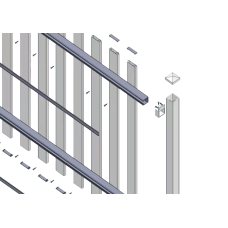 Picket Fencing 100 mm Slats - White or Black or Dark Grey Pickets Custom Size
