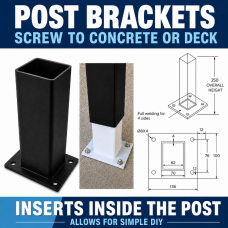 Post base Holder Pickup - fits inside 76mm posts Bases Black and White Post base Holder Pickup - fits inside 76mm posts Bases Black and White