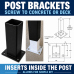 Post base Holder Delivered - fits inside 76mm posts Bases **6 Colours**