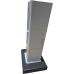 Post base Holder for concrete anchoring fits inside 76mm posts Bases Black and White